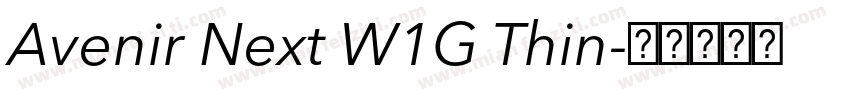 Avenir Next W1G Thin字体转换